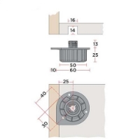 تصویر  پایه کابینت 150 میلی متری 270FR27015SF شیلم