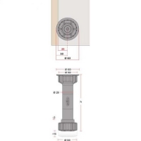 تصویر  پایه کابینت 150 میلی متری 280R27015SF شیلم