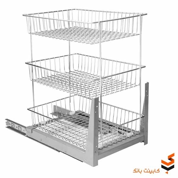 تصویر  سبد ریلی سه طبقه استار