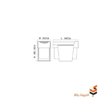 سطل زباله ریلی دوقلو - (24 لیتری)
