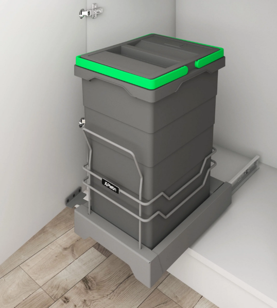 تصویر  سطل زباله ریلی بزرگ پلاتین